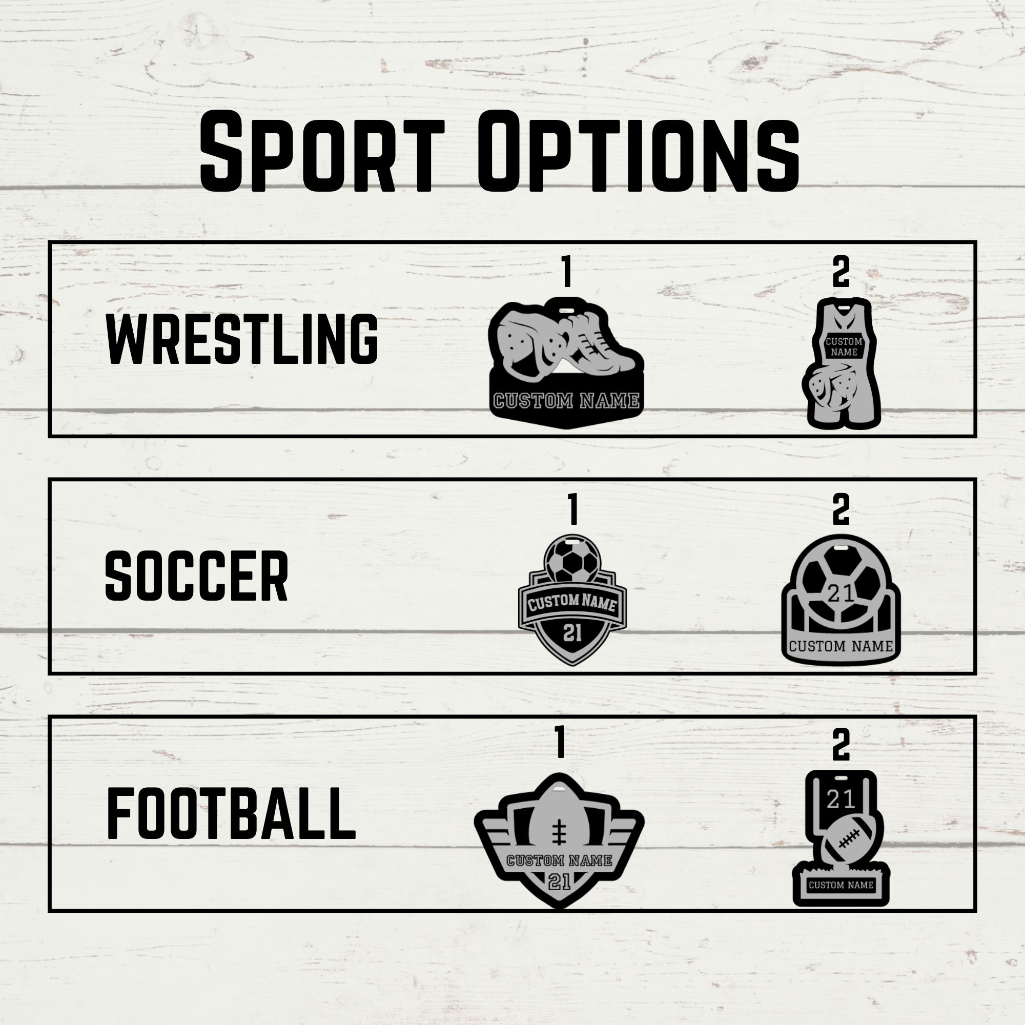 Sport Bag Tags - Black to Silver