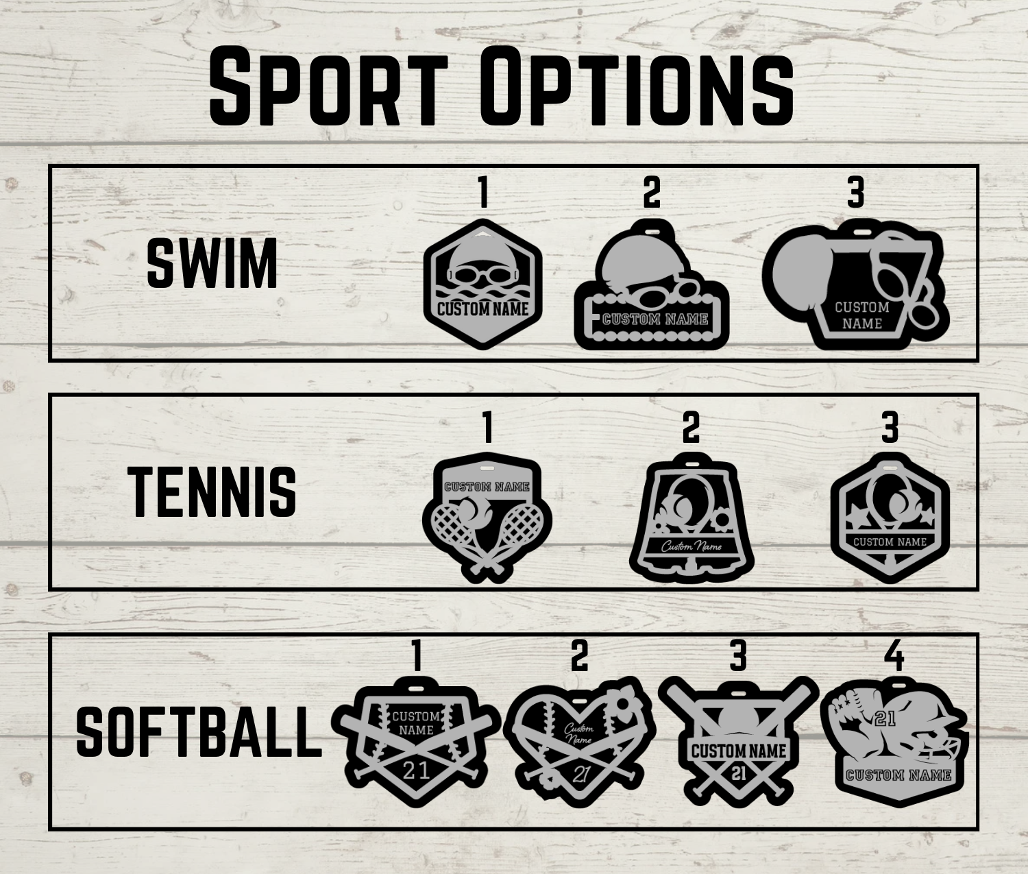 Sport Bag Tags - Black