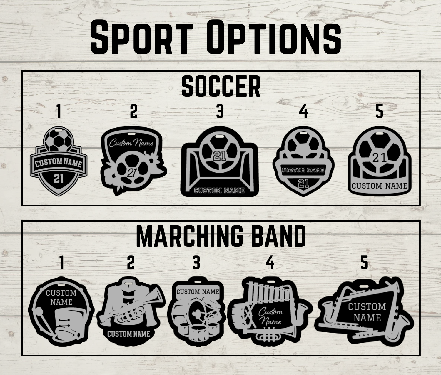 Sport Bag Tags - Black