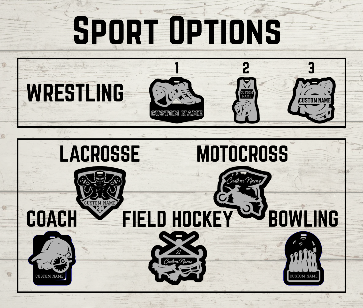 Sport Bag Tags - Black