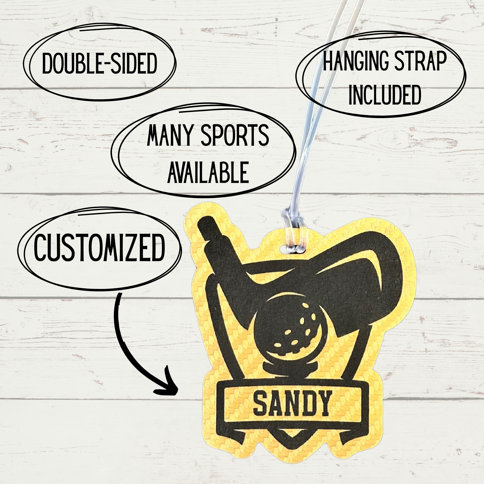 Sport Bag Tags - Gold to Black